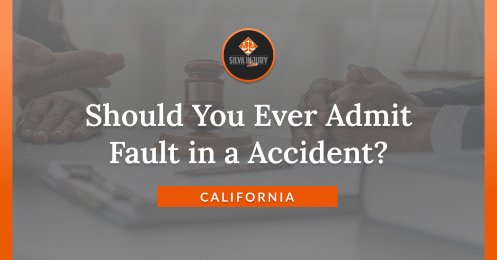 Should you admit fault in a California accident