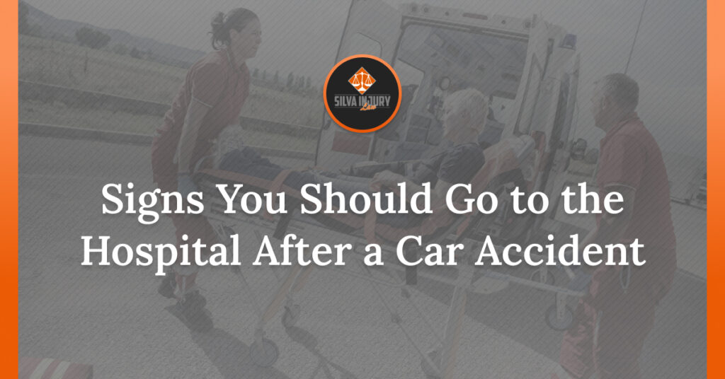 When should you go to the hospital after a car accident