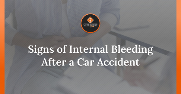 signs of internal bleeding from a car accident